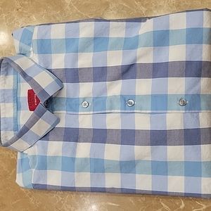 Alfani Slim Fit Stretch Button-down Long-sleeved Shirt, XL